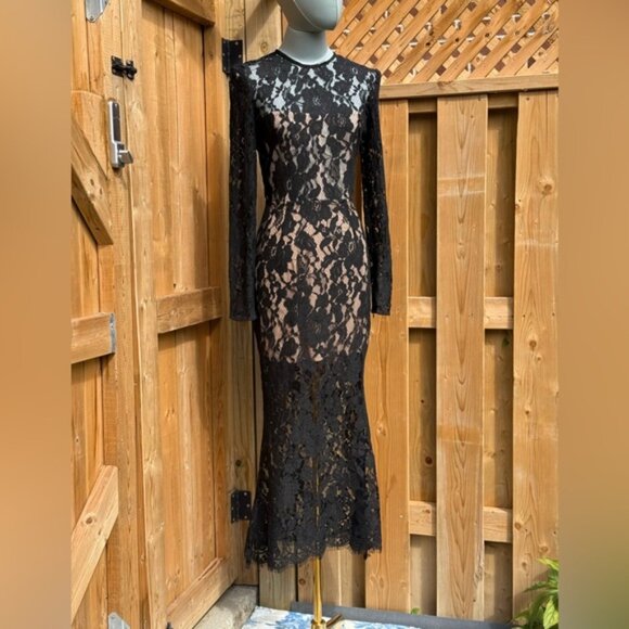 🆕 BRONX & BANCO 🧿 NWOT Colette Noir Black Lace Gown, Sz XS US 2 - Picture 4 of 16
